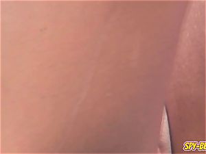first-timer Beach nudist spycam - Close Up smooth-shaven cootchie